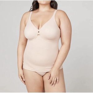 NWT SPANX Low Profile Minimizer Cami Tank Top Nude Champagne Beige Size 40D